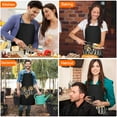 thumbnail image 6 of Black Mama Bib Apron with Pocket Chef Aprons Waterproof Bib Aprons for Couple Bride Mrs Mr Cooking Aprons for Kitchen Cool BBQ Grilling, 6 of 7