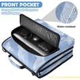 thumbnail image 6 of Zipper Binder with Shoulder Strap 2 inch 3 Ring Waterproof File Folder Organizer Bag 500 Sheet Exquisite White Feathers, 6 of 8
