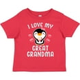 thumbnail image 3 of Inktastic I Love My Great Grandma with Cute Penguin and Hearts Girls Toddler T-Shirt, 3 of 5