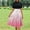 A_Hot Pink, variant on Women's Striped Print Mock Neck Midi Dress Tie Waist Short Sleeve Flowy Sundress Casual Summer Work & Daily Wear Dress Wine L