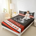 thumbnail image 4 of Erosebridal American Football City Bed Sheets Set Twin Size,Cleveland Print Bedding Sets Twin Size,Geometric Stripe Bed Sheets Twin,Luxurious Bedroom Decoration，3 Pieces, 4 of 8