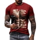thumbnail image 1 of Camisetas de Manga Larga de los Hombres Casual Muscle Print Graphic Tee, Camiseta de Cuello de Tripulación de Manga Corta para las Vacaciones Diarias, 1 of 9