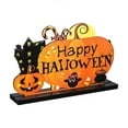 thumbnail image 1 of Wooden Happy Halloween Table Decorations, Orange Cushaw Table Decorations Sign Halloween Party Decorations, 1 of 7