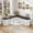 2-White, variant on Gineuiia L-Shape Storage Bench with Cushion Backless Corner Dining Bench with Storage Kitchen Breakfast Nook Bench Storage Bench for Entryway Walnut