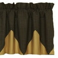 thumbnail image 3 of VHC Brands Kettle Grove Window Curtain, Plaid Valance Layered, Black, 16x72, 3 of 5