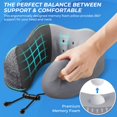thumbnail image 3 of Almohada de viaje ExploreBliss Memory Foam con set de accesorios, 3 of 7