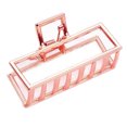 thumbnail image 2 of Pinza de pelo de baño de ducha Sunnimix de garra grande geométrica de sujeción fuerte maquillaje de cangrejo Rectángulo de Oro Rosa, 2 of 5
