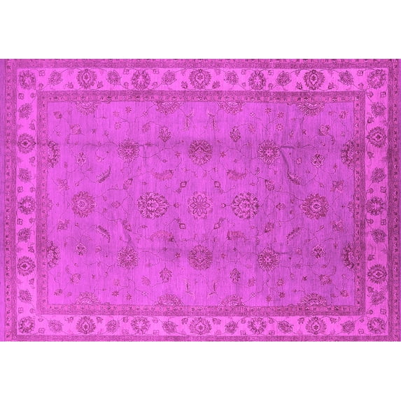 Ahgly Company Indoor Rectangle Oriental Pink Traditional Area Rugs, 8' x 10'
