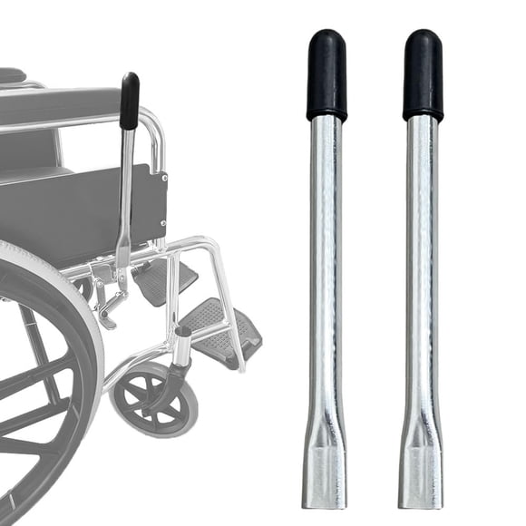 Extensores de manija de freno para silla de ruedas con puntas de 5/8" - Reemplazo de manijas de bloqueo de rueda planas, paquete de 2 (11" de largo)