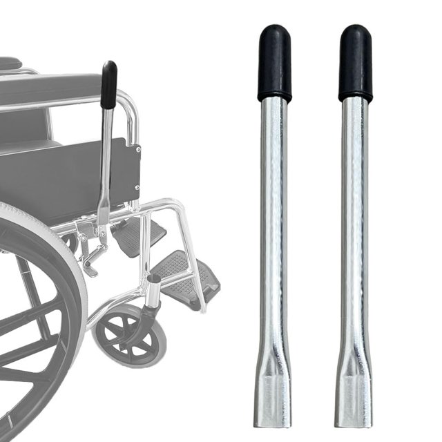 Extensores de manija de freno para silla de ruedas con puntas de 5/8" - Reemplazo de manijas de bloqueo de rueda planas, paquete de 2 (11" de largo)