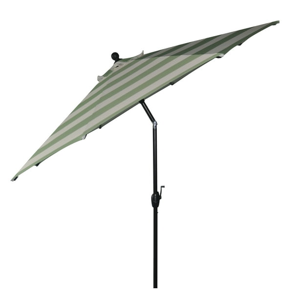 Better Homes & Gardens 9' Aluminum Umbrella, Green Stripe ...