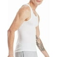 thumbnail image 4 of Hanes Men's Lightweight Cotton Moisture-Wicking Tank Undershirts, 6 Pack, Size: Medium, 4 of 6