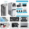 thumbnail image 3 of Commercial Soft Serve Ice Cream Machine 25-30L/H High-Capacity, Dual 6L Hoppers, 2000W Professional Frozen Dessert Maker for Cafes, Diners & Food Trucks, Triple Flavor Dispensing, 3 of 8