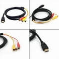 thumbnail image 3 of HDMI Male To 3 RCA AV Audio Video 5FT Cable Cord Adapter U7E3 Hot DVD New F B8P0 HDTV, 3 of 4