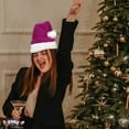 thumbnail image 2 of PMU Christmas Santa Hat Pink Velvet with Plush Trim Christmas Celebration Costume Party Accessories Men and Women Props and Party Supplies for Plays, Festivals, Photo Shoots (1/Pkg) Pkg/1, 2 of 8