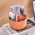 thumbnail image 2 of DASITON Large Capacity Makeup Brush Holder,360 °   Rotating Makeup Organizer,5 Slot Makeup Brushes Cup,for Vanity Decor,Bathroom Countertops,Desk Storage Container,Cosmetic Display cases(Black), 2 of 10
