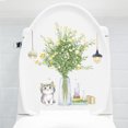 thumbnail image 3 of Etiqueta de la pared de flores en maceta Etiqueta de la pared de la etiqueta engomada adorable del gato para L, 3 of 5