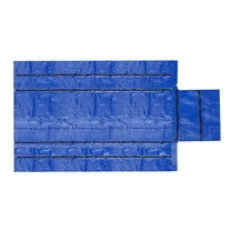 16' x 27' Flatbed Truck 15 Oz Superlight Steel Tarp with 4 FT Drop - Blue Heavy Duty Vinyl Waterproof Tarp for Trailers to Protect Cargo from Wind, Rain, Snow, and Sun