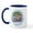 White/Navy Inside, variant on CafePress - MAD HATTER WHY BE NORMAL? Mug - 11 oz Ceramic Mug - Novelty Coffee Tea Cup