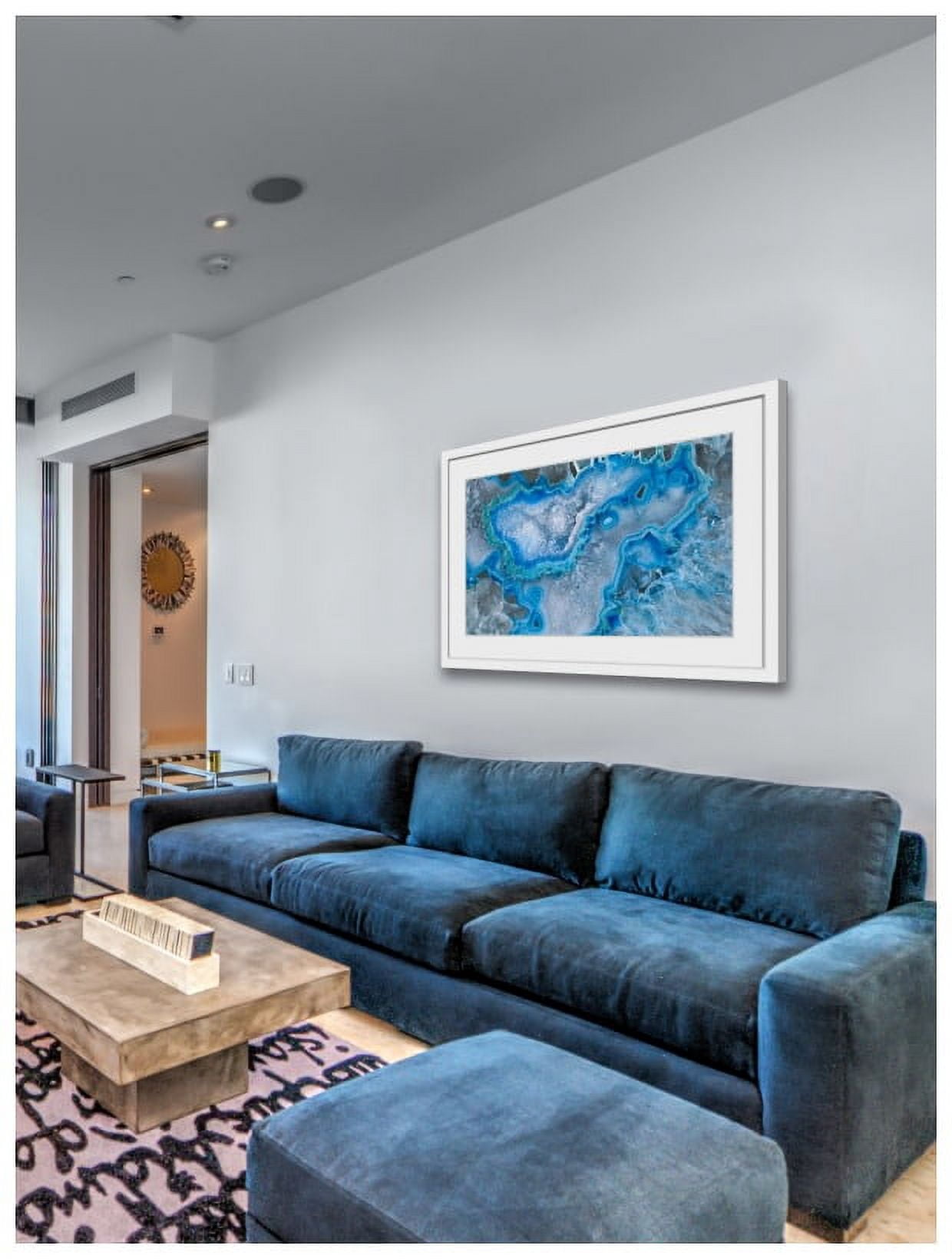 "Aquamarine Crystals" Framed Painting Art Print
