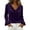 Purple, variant on Women's Velvet Blouses Cocktail Evening Party Dressy Casual Blouses Long Sleeve Shirts Fashion Cowl Neck Ruched Long Sleeve Tops Red XL
