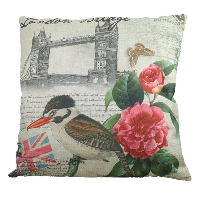 Ropa De Algodón De De Cubierta Del Amortiguador De Cintura Tiro Funda De Almohada De Decoración Del Hogar Del Coche # 20 perfecl Decorativo Funda de almohada