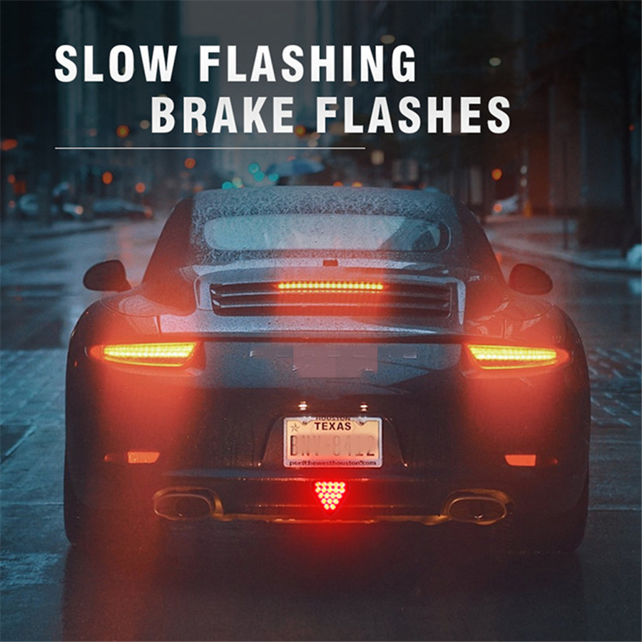 Car F1 Style Rear Bumper Flicker 3rd Brake Light Pilot Warning Stop