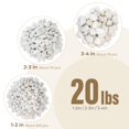 thumbnail image 3 of VINICS 20lbs Natural Unpolished Bulk Pebbles, 2-3 Inch White River Rocks, Hand-Picked Premium Stones for Landscaping and Garden Design Fish Tank, Flower Pots, Pathways and Backyard C99, 3 of 3