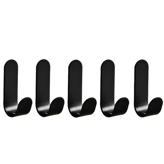 Jubipavy Self Adhesive Hooks 5 Pack Towel Hooks/Bathroom Hooks With 2 Adhesive Strips,For Hanging, Adhesive Hooks, Utility Hooks For Organizing Living Room, Dormitory And Bathroom(3ml)