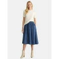 thumbnail image 3 of Time and Tru Women's Tiered Pull-On Skirt, Sizes XS-4X, 3 of 5