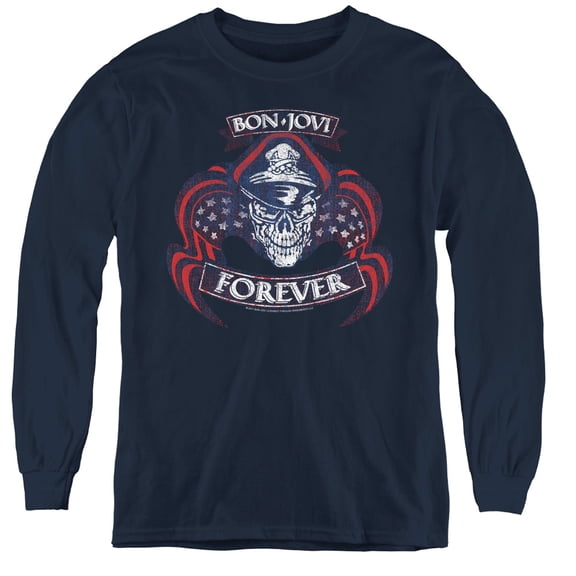 Bon Jovi - Forever Skull - Youth Long Sleeve Shirt - Small