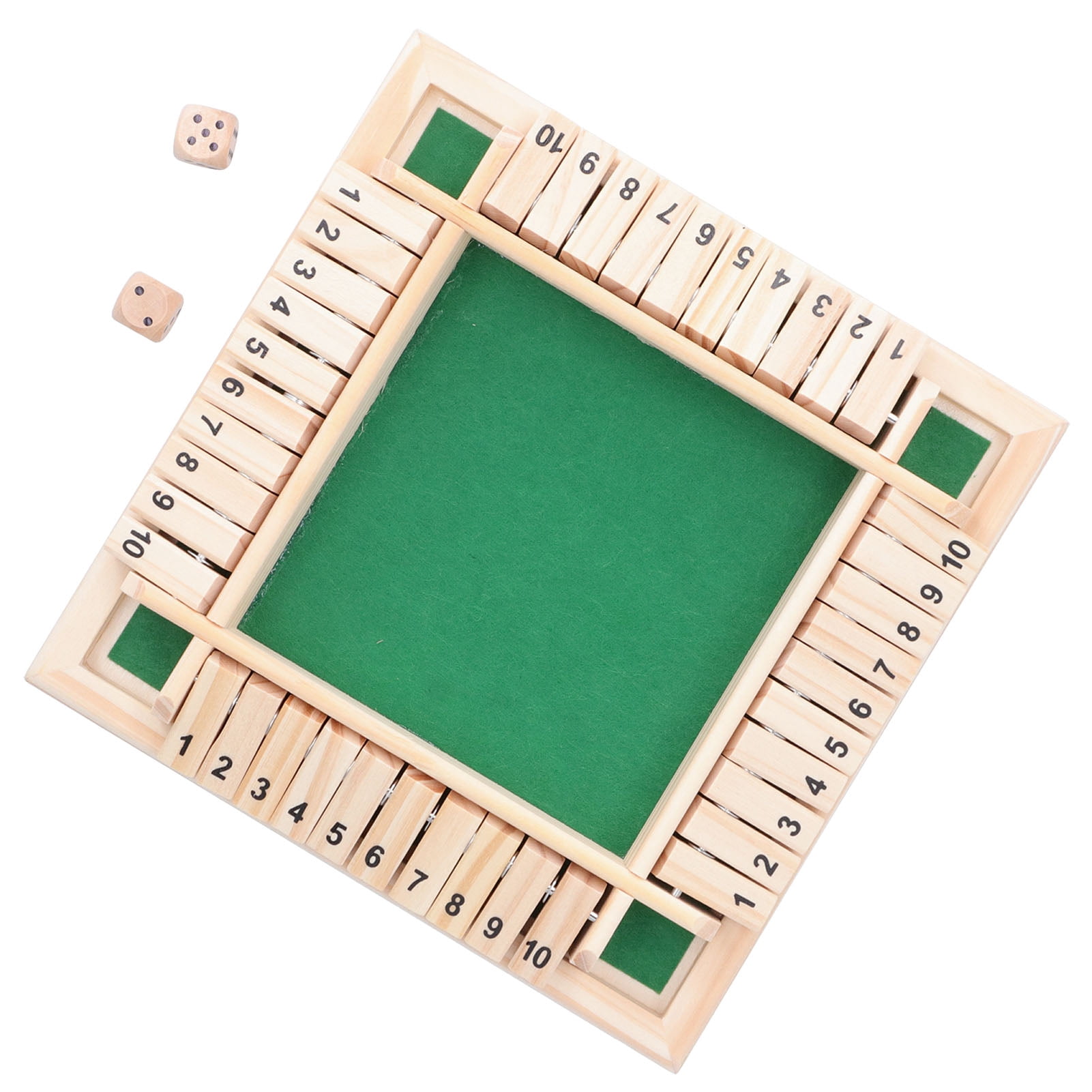 Jeu de société en Bois - Shut The Box - Dés de Jeux - 1 à 4 Joueurs - 2