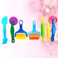 thumbnail image 3 of 7PCS Funny DIY Plastic Handheld Roller Art Clay Toy Clay Rolling Pin Dough Tool for Children (Random Color), 3 of 9
