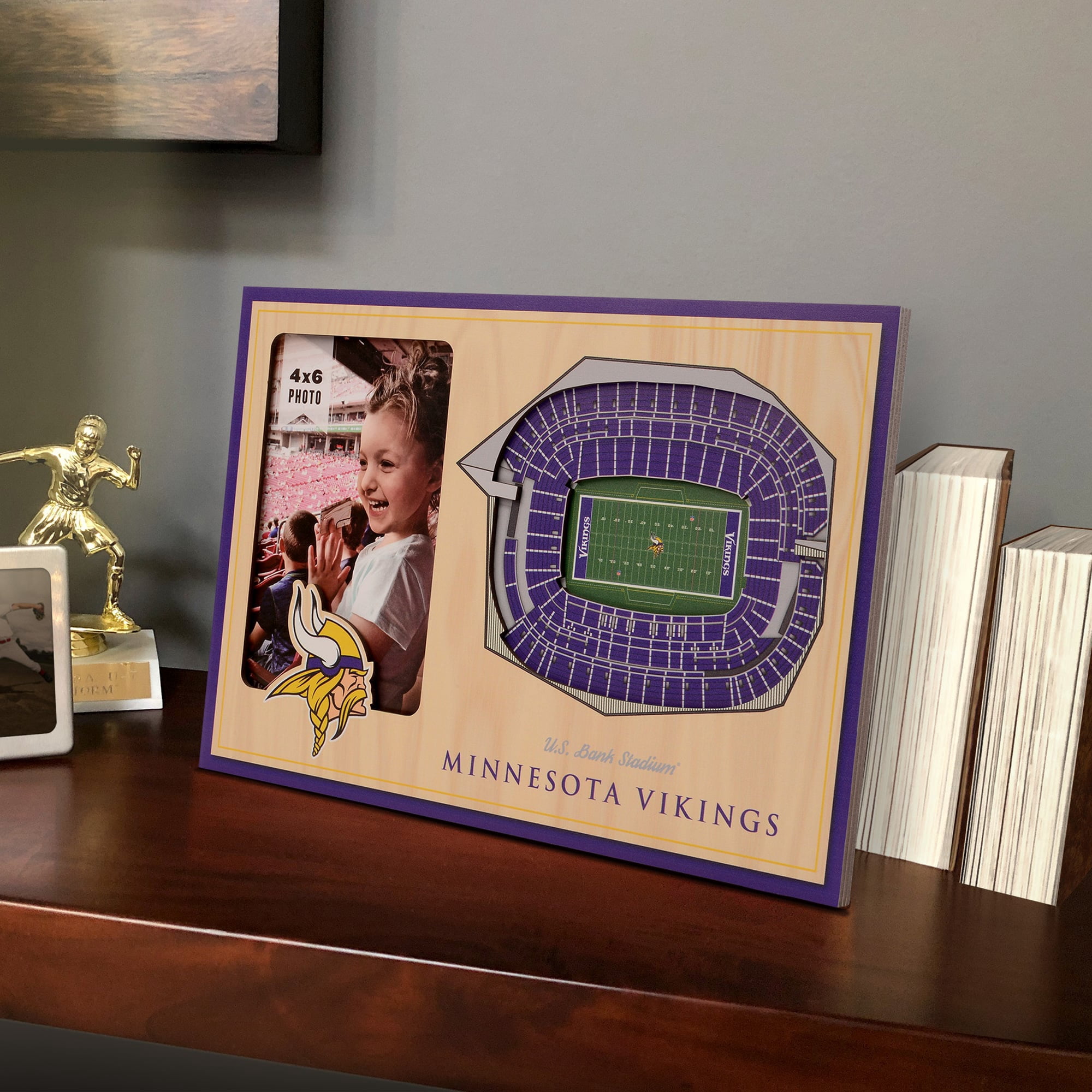 Fanpoint Minnesota Vikings 3D StadiumView Picture Frame