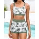 thumbnail image 3 of Traje de baño Daci de 3 piezas con protección solar y estampado de palmeras, talla L, 3 of 6