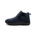 thumbnail image 3 of Gomelly Mens Warm Booties Slip On Snow Boots Plush Lined Winter Boot Non-Slip Shoes Walking Outdoor Ankle Bootie Blue 6.5, 3 of 8