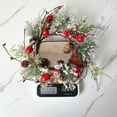 thumbnail image 4 of Festive Christmas Wreath with Pinecones, Red Berries, and Snowy Accents for Holiday Home Décor, 22 Inches, 4 of 5
