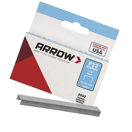 Arrow Fastener 224 Genuine P22 1/4-Inch Staples, 5,050-5 Pack