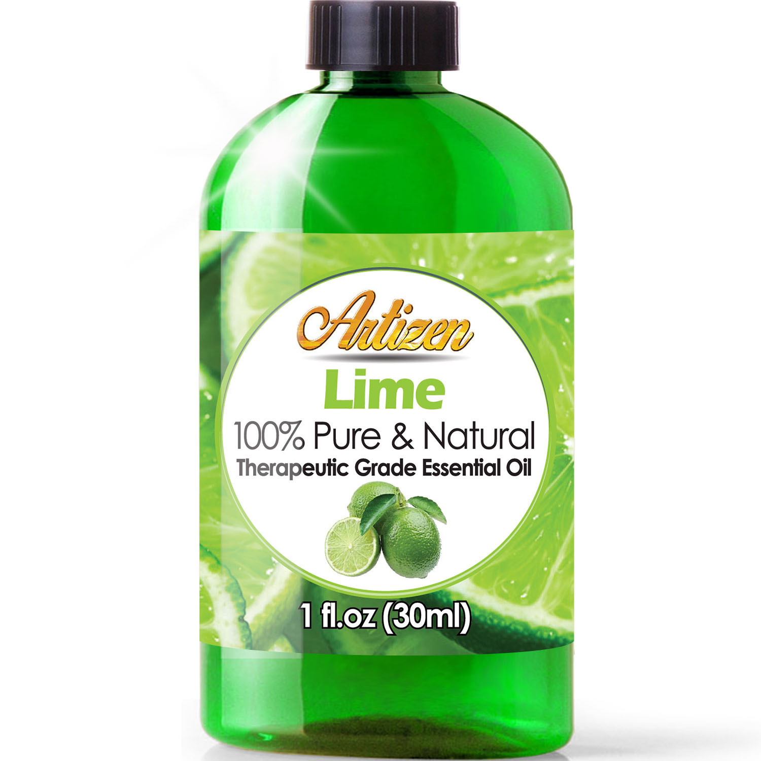 Artizen Lime Essential Oil (100 PURE & NATURAL UNDILUTED) Therapeutic Grade Huge 1oz Bottle