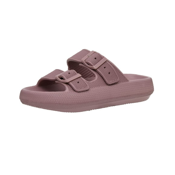CUSHIONAIRE Women's Fame recovery cloud slide sandals sandals with +Comfort, Blush 6
