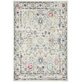 thumbnail image 2 of SAFAVIEH Madison Kirsteen Floral Bordered Area Rug, Light Grey/Fuchsia, 6' x 9', 2 of 7