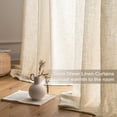thumbnail image 5 of DriftAway Natural Linen Curtains 80 Inches Long 3 Pound Thick Semi Sheer 2 Panels Farmhouse Real Flax 3 Inch Rod Pocket Back Tab Boho Rustic Light Filtering Window Drapes for Bedroom Privacy Assured, 5 of 8