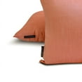 thumbnail image 2 of The HomeCentric Decorative Throw Pillow cover Peach & Coral Pack of 2, 16"x16" (40x40 cm) Art Silk Solid & Two Tone Silk Pillowcase For Sofa Chouch, Hotels, living, Bed Room Modern-Peach Coral Luxury, 2 of 9