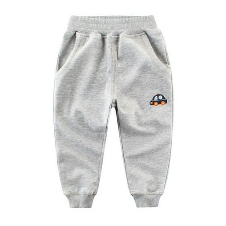 

Patgoal Autumn Winter Children Boy Cartoon Car Pants Boy Cotton Sports Trousers Casual Loose Solid Color Kid Long Pants For boy
