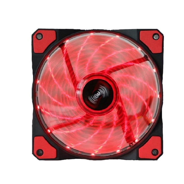 Ventidor LED Para Caja De Computadora - Ventidor De Refrigeración Para Ventidor Silencioso Con Para Cajas rojo Yotijar Ventilador de refrigeración de la caja de la computadora