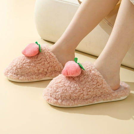 

YOUSNH Four Seasons Cute Slippers Home Non Fpir Season Cloth Cotton Colorful Slippers Shoes Woman 2024 Trend Pink 41