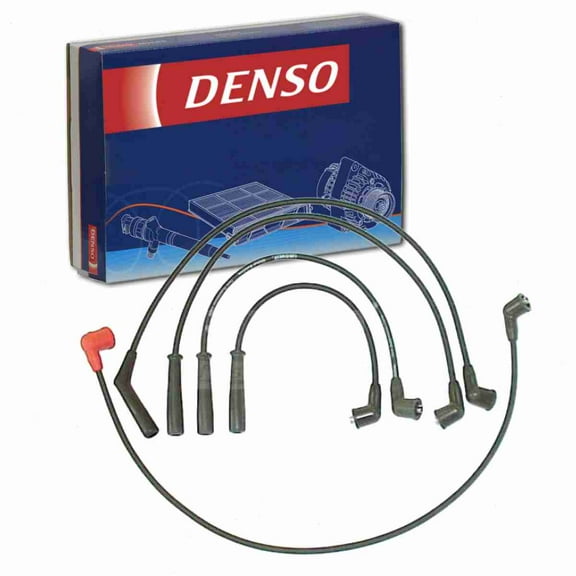 DENSO Spark Plug Wire Set compatible with Nissan Pickup 2.4L L4 1995-1997