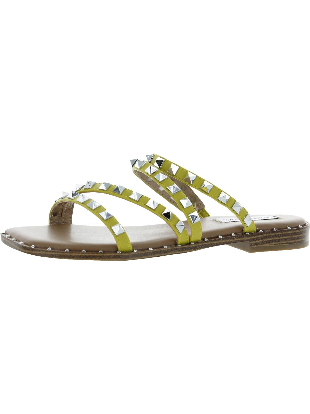 Women's Square Toe Slip-On Flats — Fashion Slide Sandals With 0.8 Inch Heel