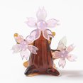 thumbnail image 1 of Estatuilla de flor de vidrio, estatuilla de árbol soplada a mano, adorno de mesa, pisapapeles para regalo, decoración de escritorio para el hogar, 1 of 6