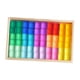 thumbnail image 2 of 60 piezas de bloques de cubos acrílicos translúcidos, 15 colores, bloques apilables educativos, juguetes de entrenamiento sensorial para niños y niñas, 2 of 9